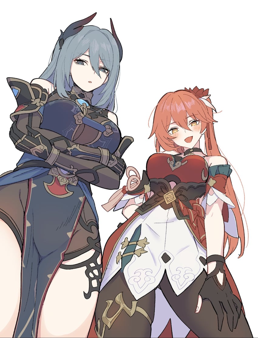 guinaifen and hanya (honkai and 1 more) drawn by yumegiwa_(skgl_thx)