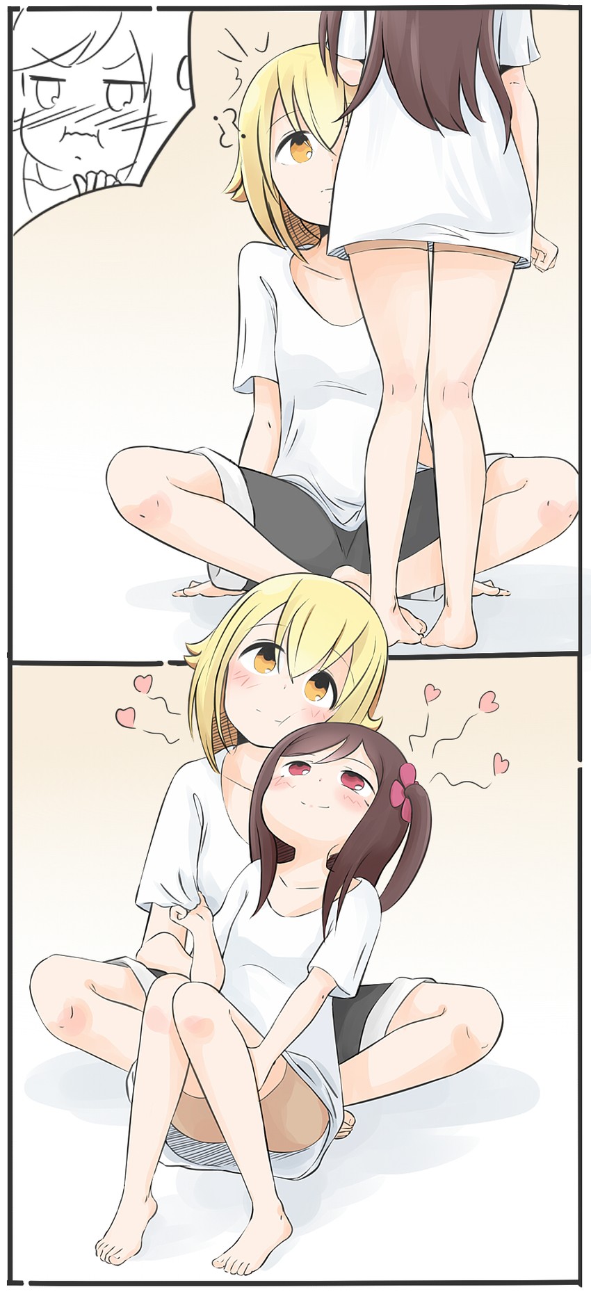 hitori bocchi and sunao nako (hitoribocchi no marumaru seikatsu) drawn by hachiineet