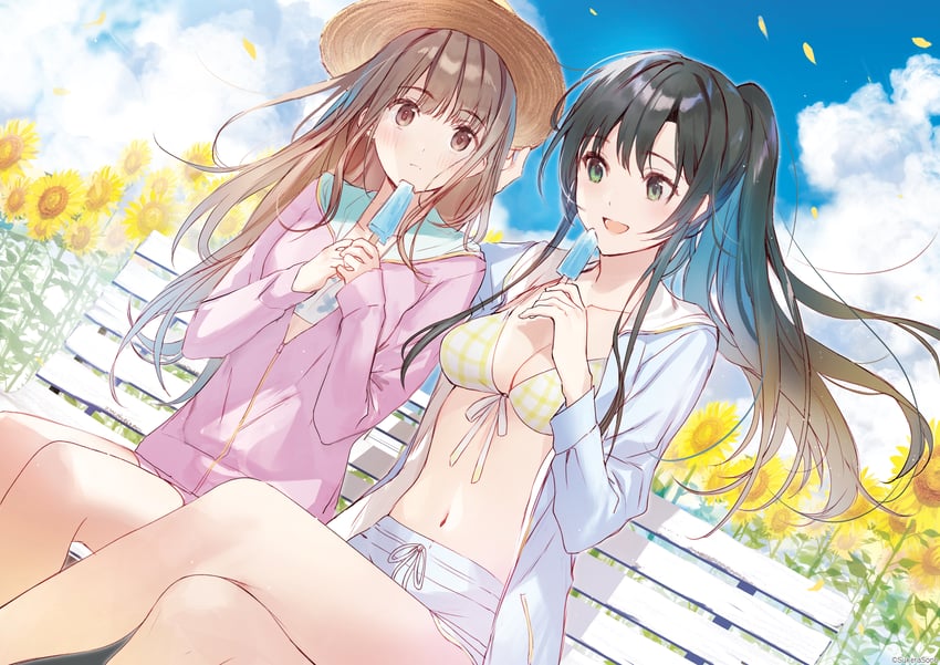 kawase yuzuno and protagonist (sukerasono and 1 more) drawn by weee_(raemz)