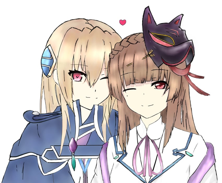 shirakawa yuina and kiryuu miya (heaven burns red) drawn by ichi_(nt_kshi)