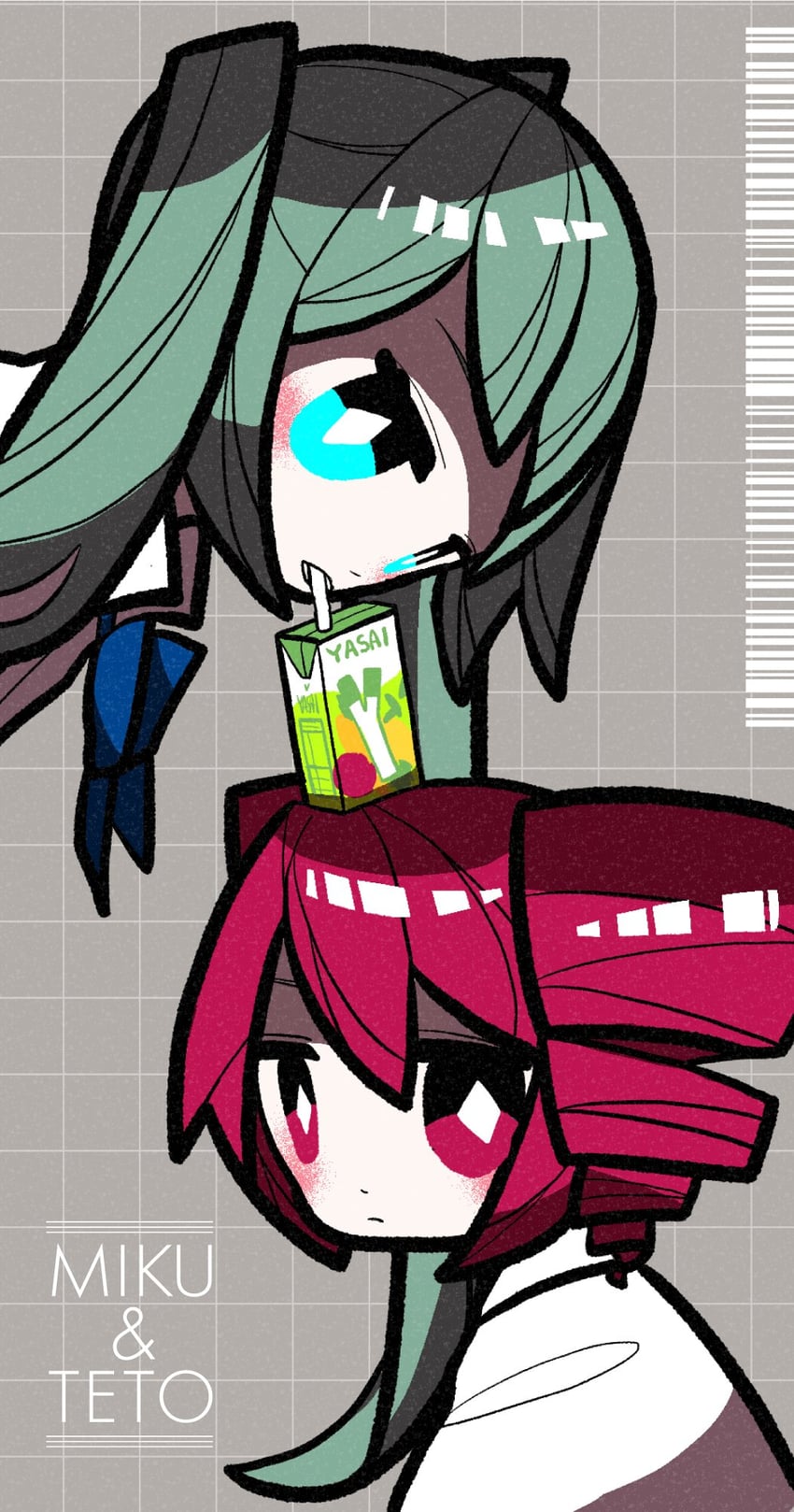 hatsune miku and kasane teto (vocaloid and 1 more) drawn by nano_393