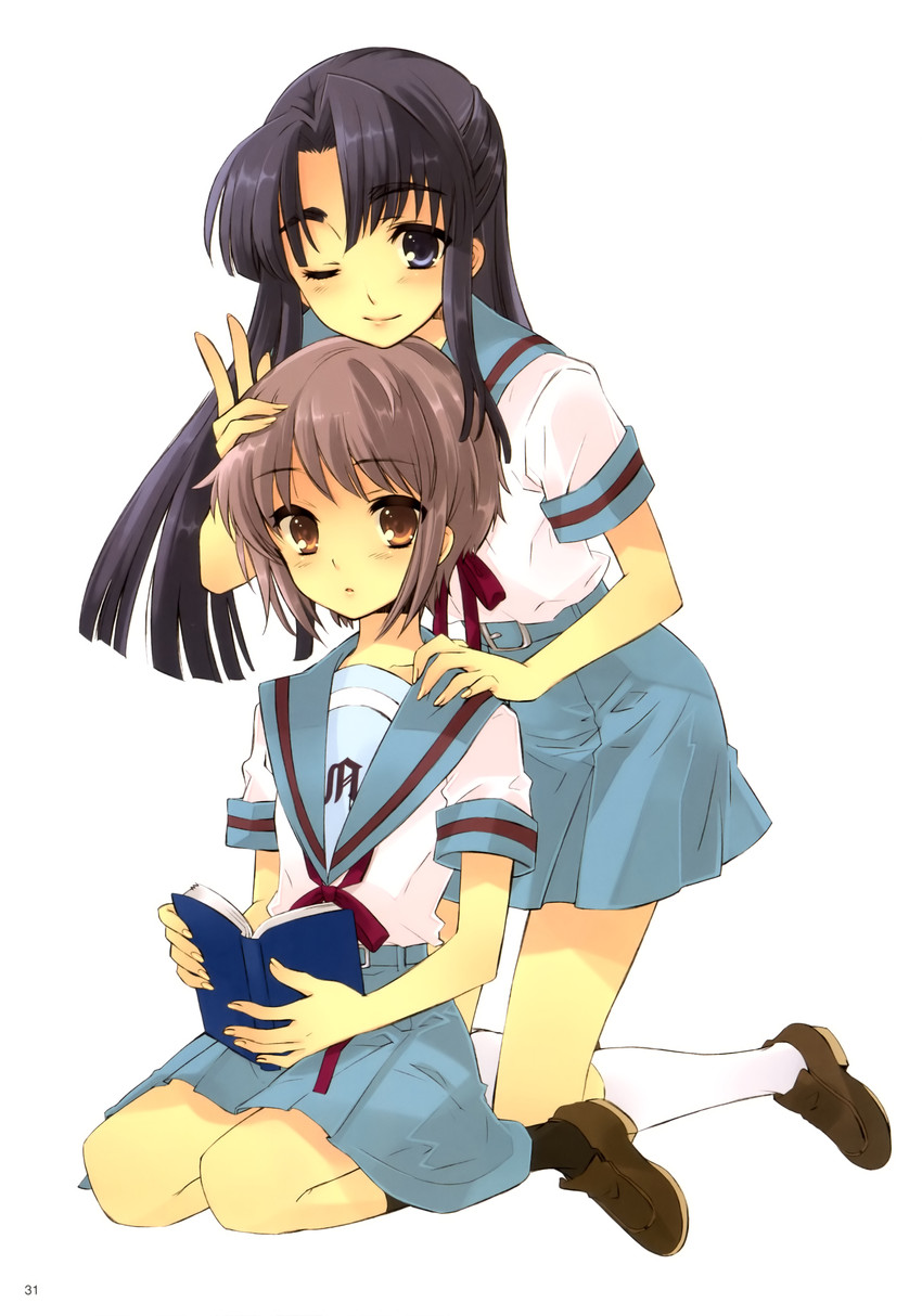 nagato yuki and asakura ryoko (suzumiya haruhi no yuuutsu) drawn by ito_noizi