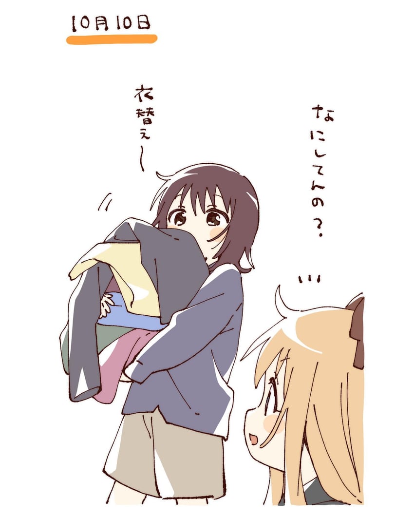 toshinou kyouko and funami yui (yuruyuri) drawn by namori