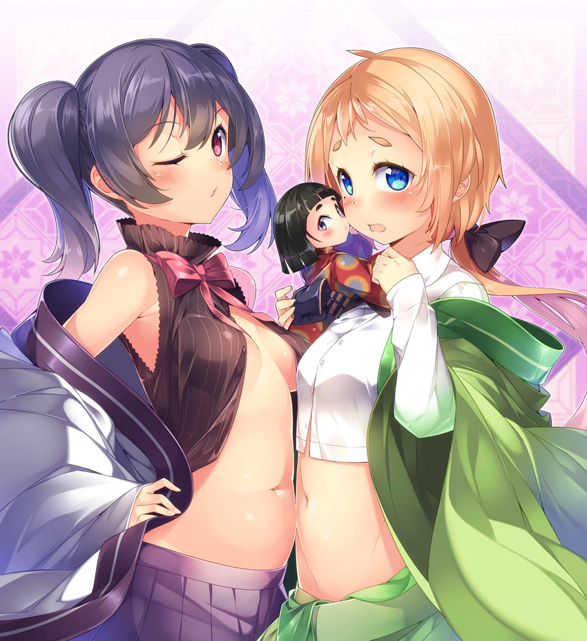 yukimi koume, natsume nono, and matsuko (urara meirochou) drawn by kokka_han