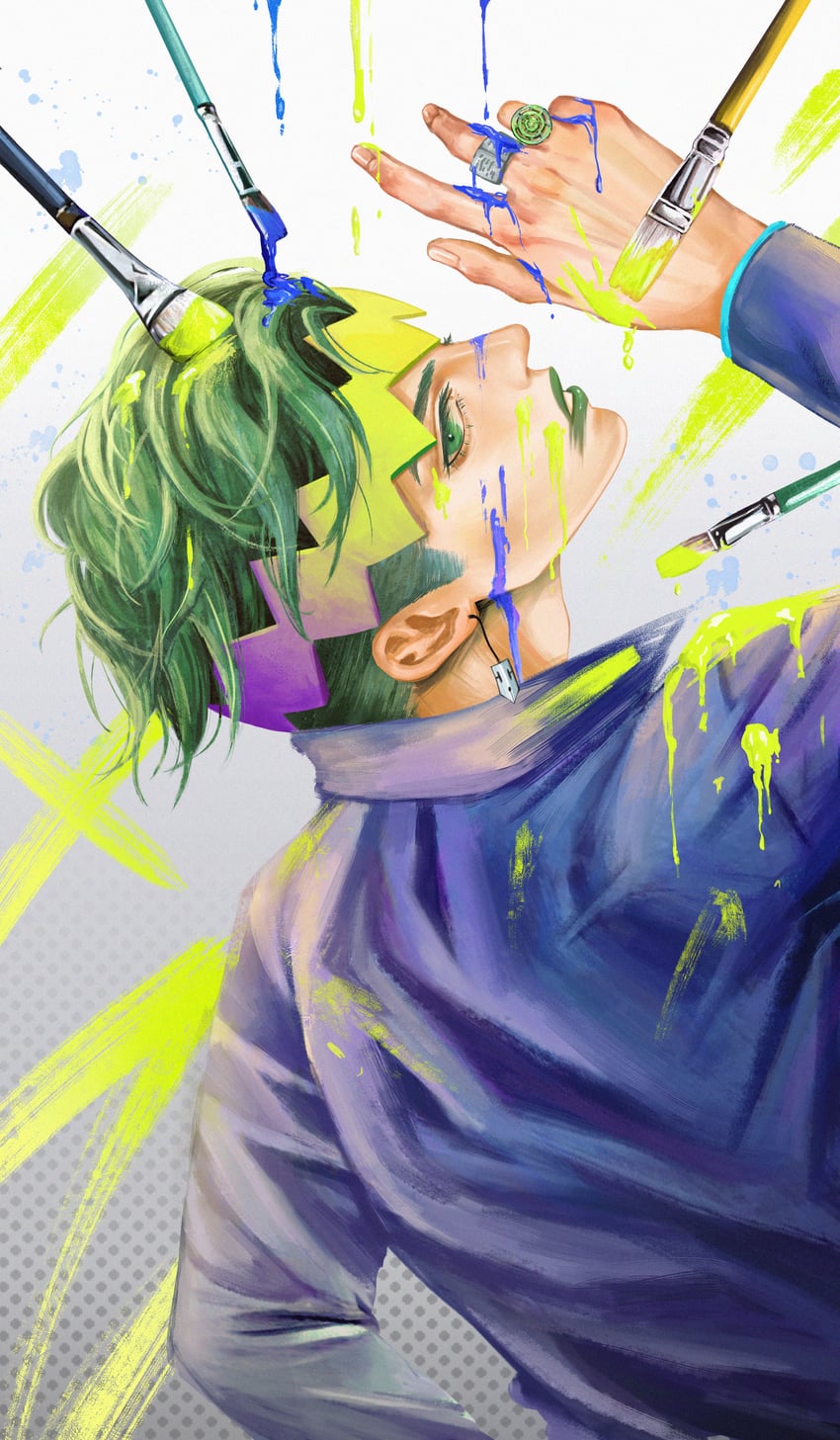 kishibe rohan (jojo no kimyou na bouken and 1 more) drawn by koha_(xxkohaku)