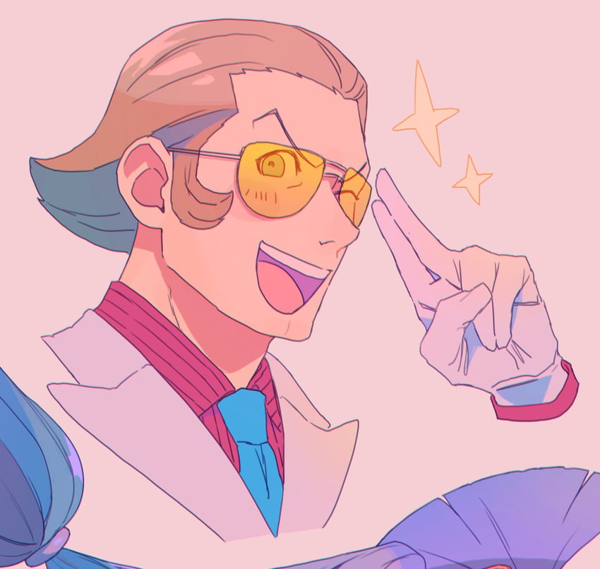 bobby fulbright (ace attorney and 1 more) drawn by ouse_(otussger)