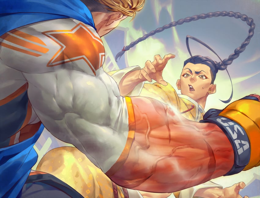 luke sullivan and jamie siu (street fighter and 1 more) drawn by talgi