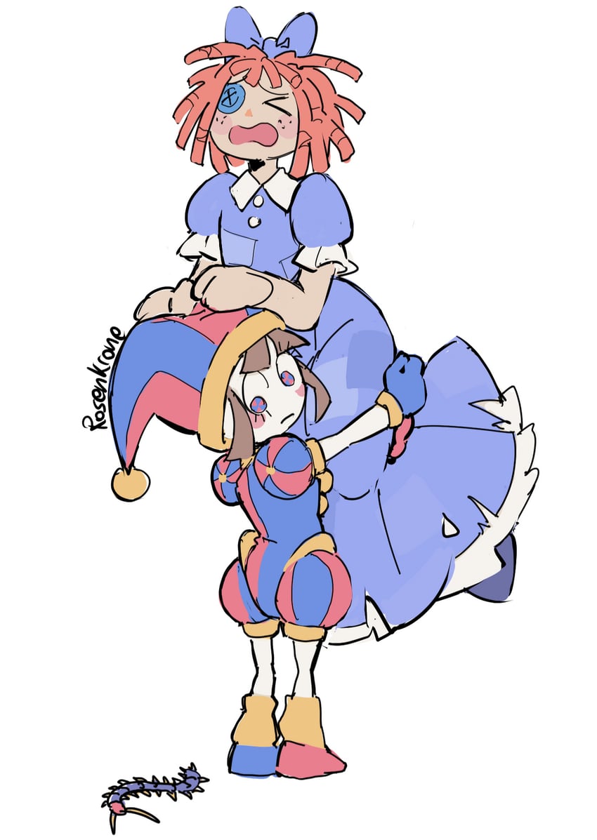 pomni and ragatha (the amazing digital circus) drawn by rosenkrone