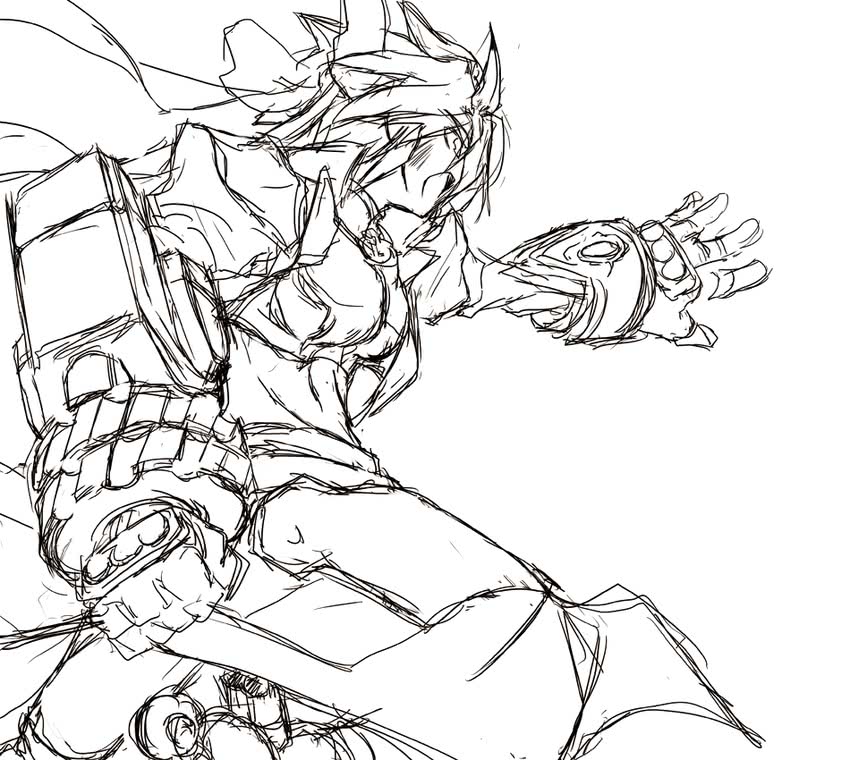 subaru nakajima, revolver knuckle, and mach caliber (lyrical nanoha and 1 more) drawn by yuuka_(o.t.kingdom)