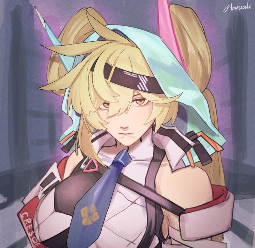 ai hyperion lambda (honkai and 2 more) drawn by tomseachi