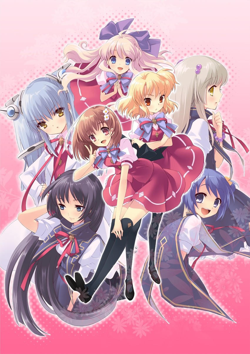 inaba yui, shirasagi mayuri, minase sakurako, sumeragi amane, kujou kururi, and 2 more (flyable heart) drawn by ito_noizi and sasakura_ayato