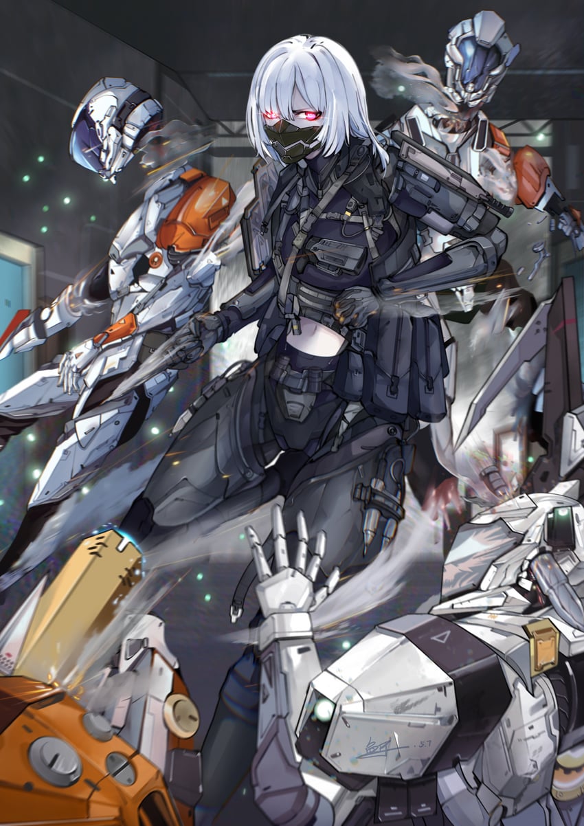 ak-15 and strelet (girls' frontline) drawn by dried_fish_(bilibili155113)