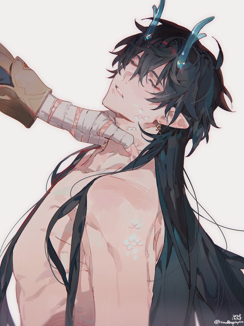 dan heng and blade (honkai and 1 more) drawn by h_ma9rophylla