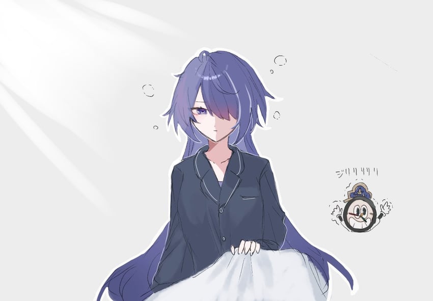 acheron and clockie (honkai and 1 more) drawn by momonoki_cocoa