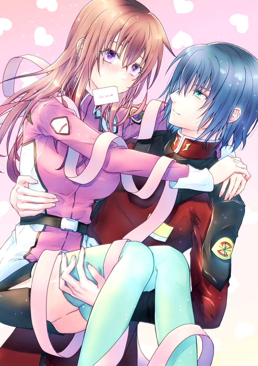 athrun zala, kira yamato, and flay allster (gundam and 1 more) drawn by milkkapuriko
