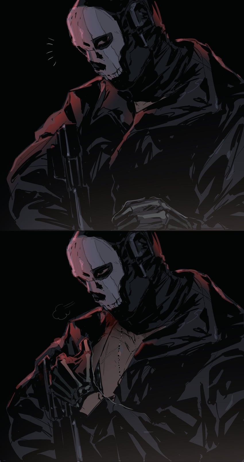 ghost (call of duty and 1 more) drawn by taocan_shisi_hao