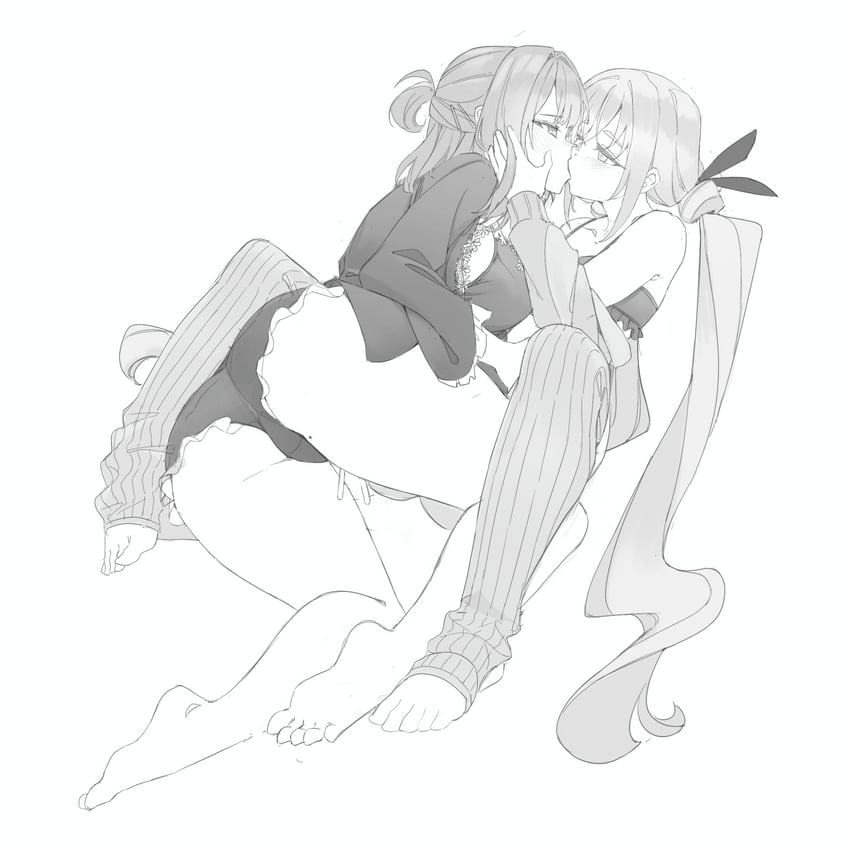 hanazono hakari and inda karane (kimi no koto ga dai dai dai dai daisuki na 100-nin no kanojo) drawn by hornfelstone