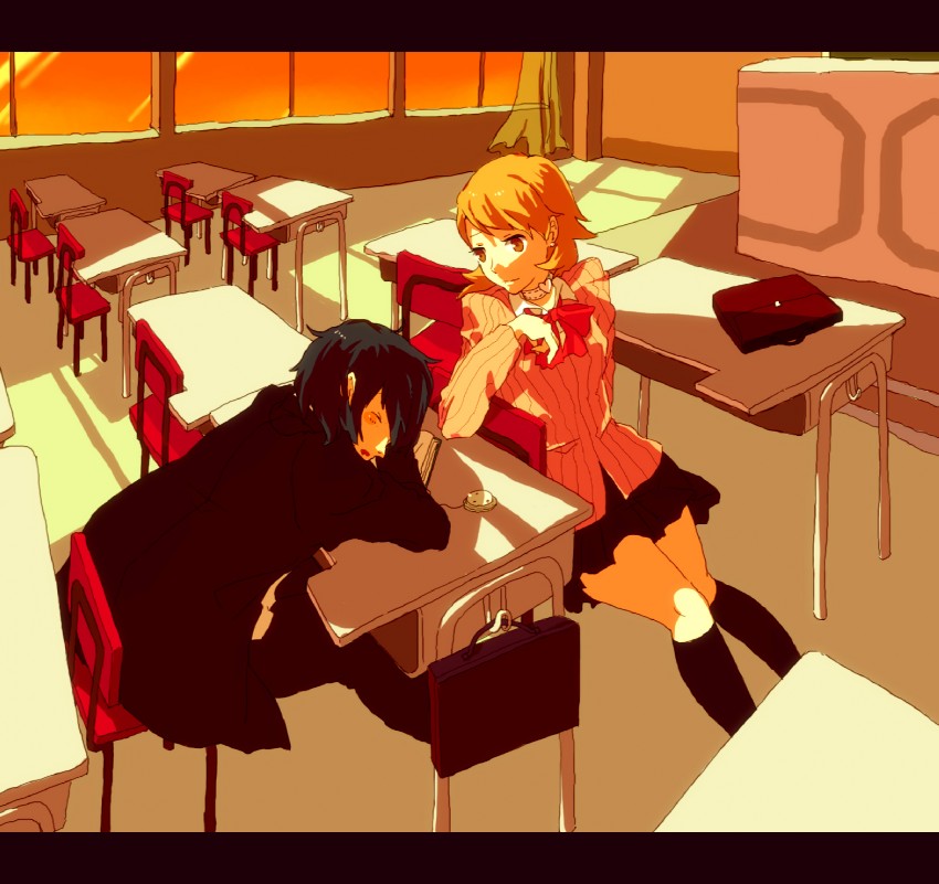 yuuki makoto and takeba yukari (persona and 1 more) drawn by sunplus