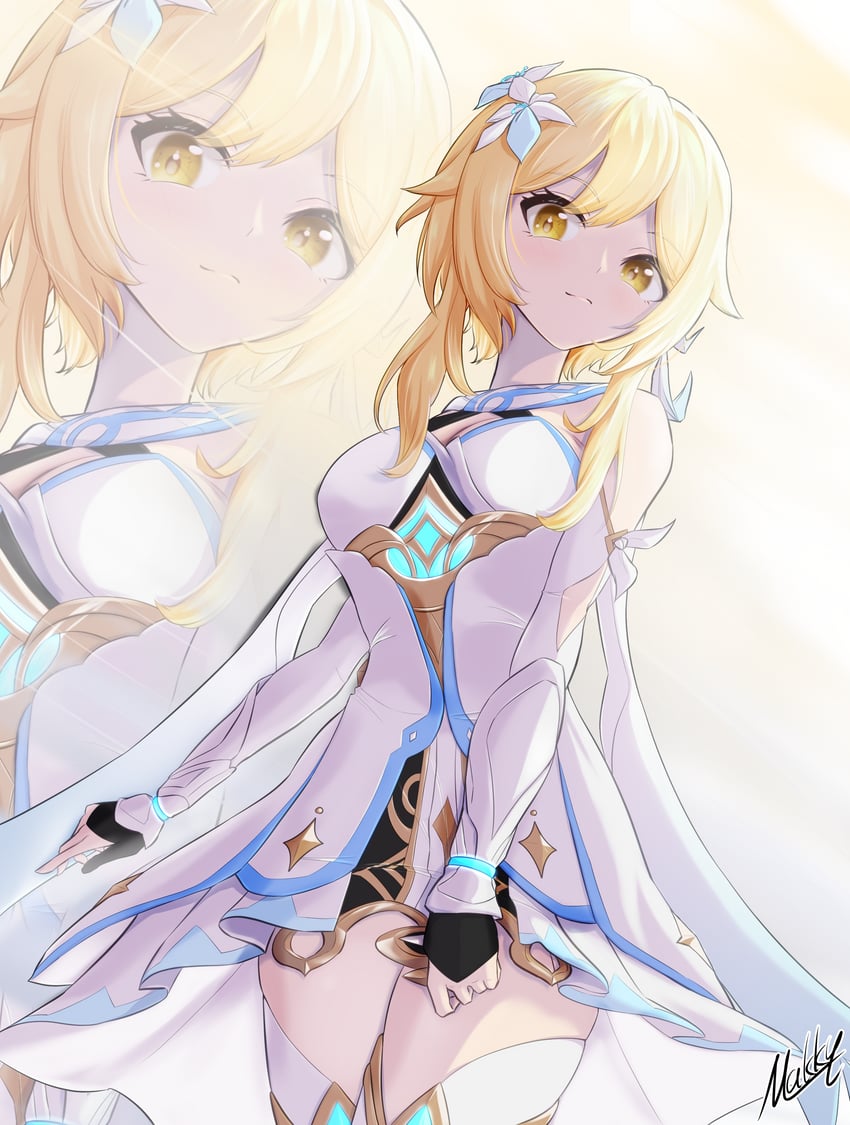 lumine (genshin impact) drawn by makky_egokoro