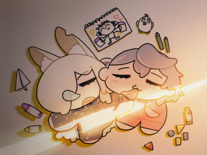 sensei, doodle sensei, ako, kanna, and peroro (blue archive) drawn by sakano_akr