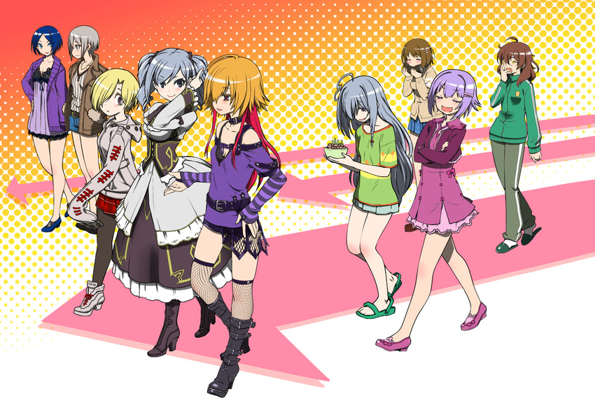shirasaka koume, kanzaki ranko, koshimizu sachiko, hayami kanade, shiomi syuko, and 4 more (idolmaster and 1 more) drawn by ruuen_rouga
