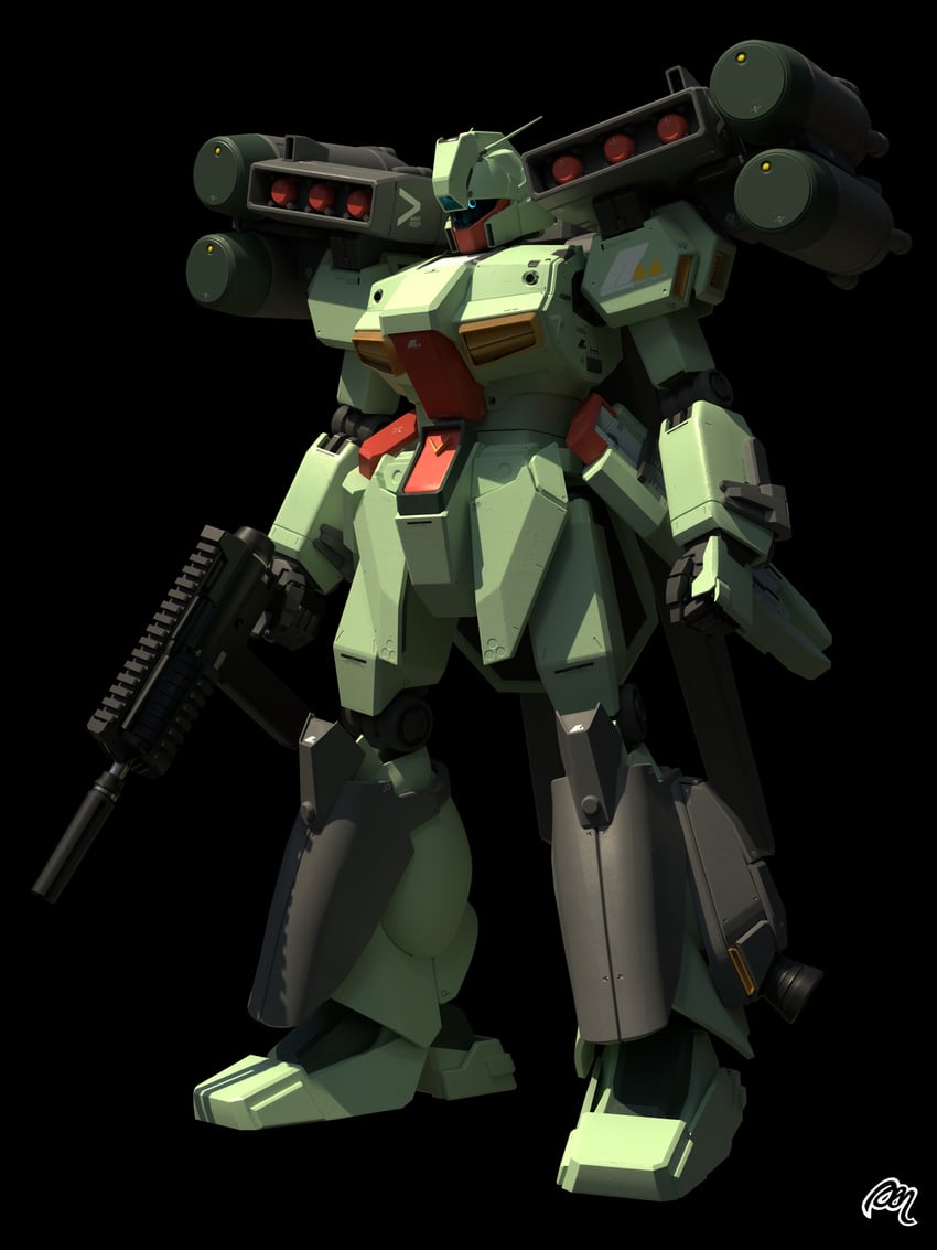 stark jegan (gundam and 1 more) drawn by mjeff