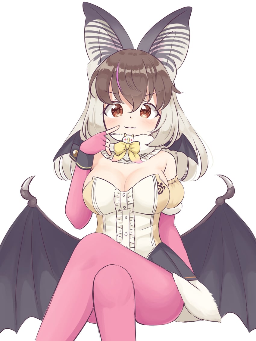 brown long-eared bat (kemono friends and 1 more) drawn by shiraha_maru