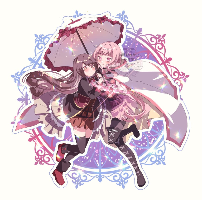 tamaki iroha and satomi touka (mahou shoujo madoka magica and 1 more) drawn by sakura_romu
