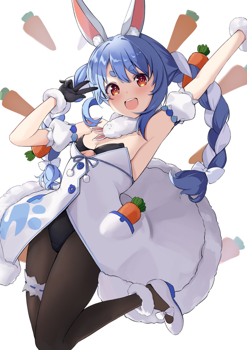 usada pekora and don-chan (hololive) drawn by yudetama