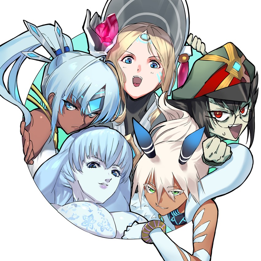 newt, dahlia, perun, zenobia, and agate (xenoblade chronicles and 1 more) drawn by negresco