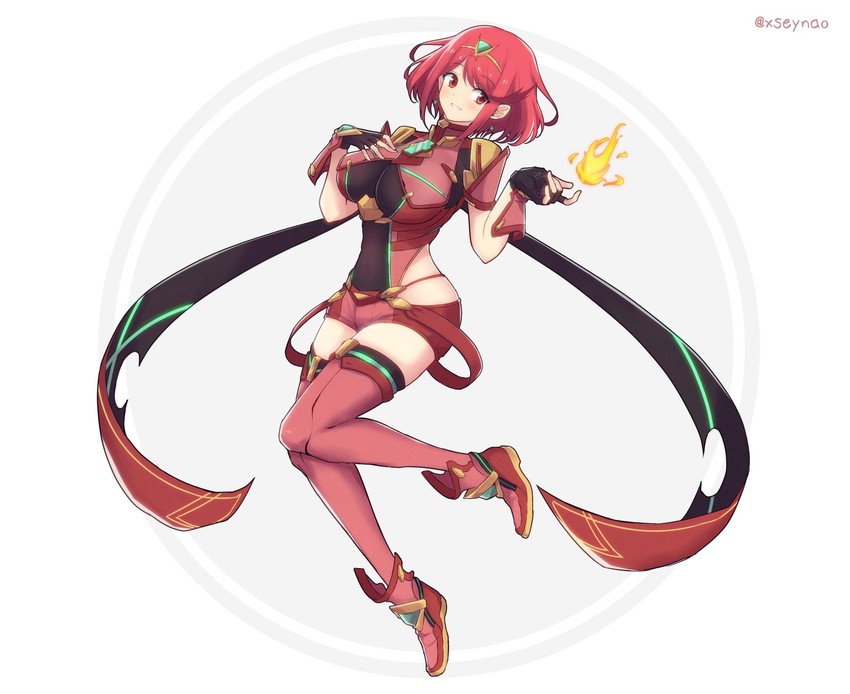 pyra (xenoblade chronicles and 1 more) drawn by mochimochi_(xseynao)