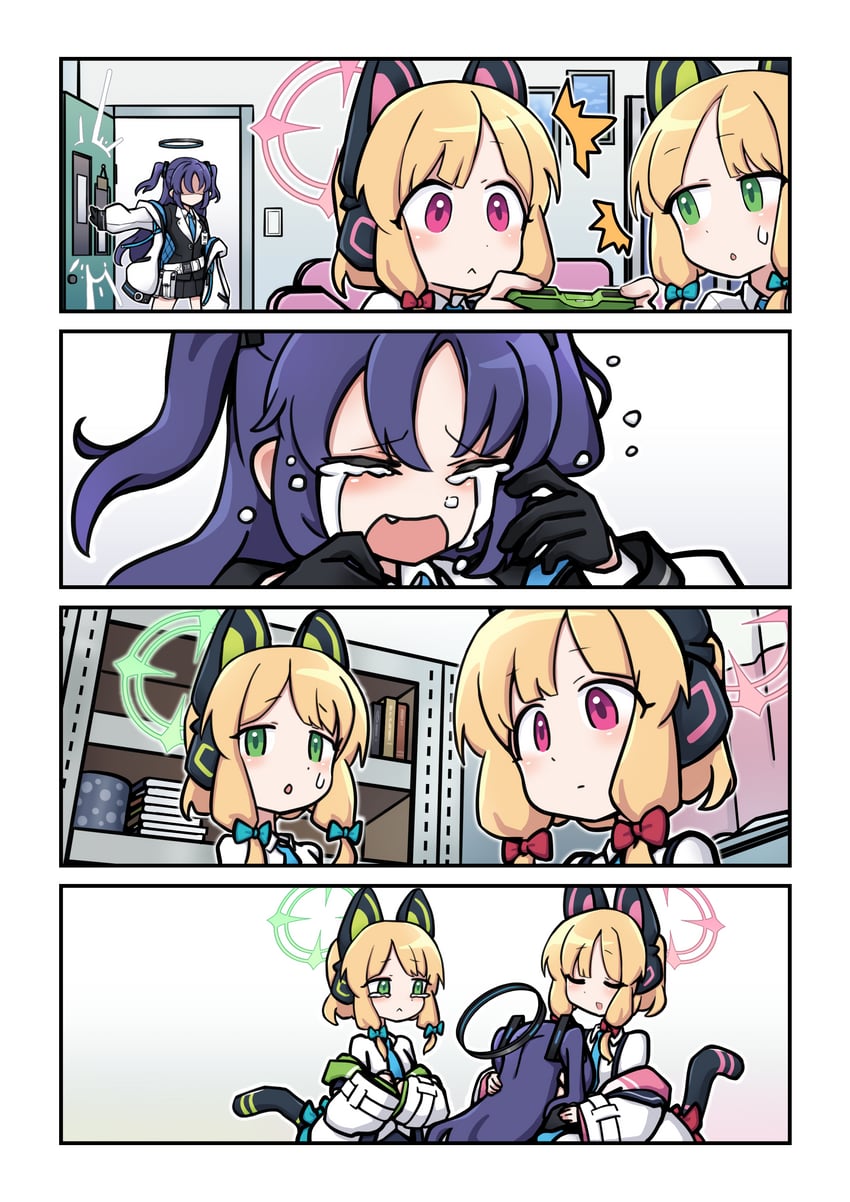 yuuka, momoi, and midori (blue archive) drawn by nagam
