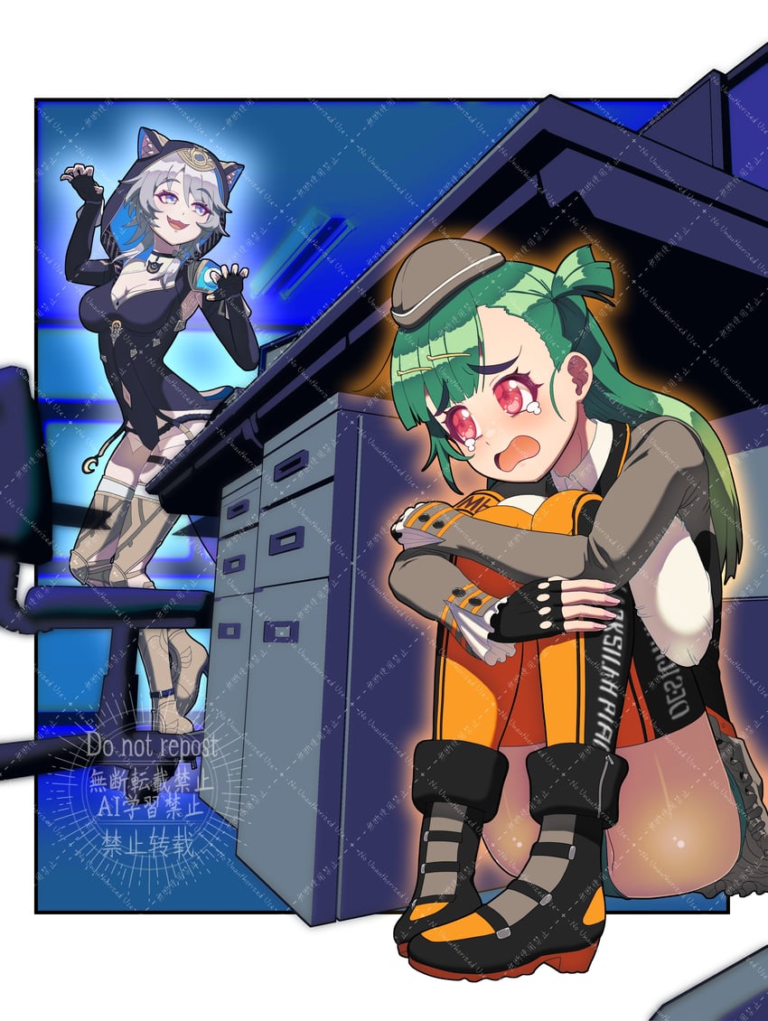 cipher and g28 (honkai and 4 more) drawn by pappet3104518