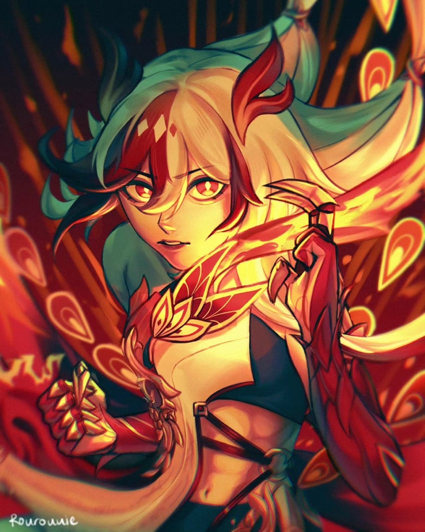 fu hua (honkai and 1 more) drawn by rourouuie