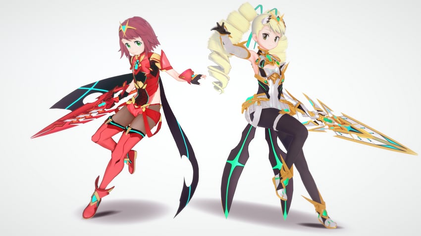 pyra, mythra, sonia strumm, and luna platz (xenoblade chronicles and 4 more)