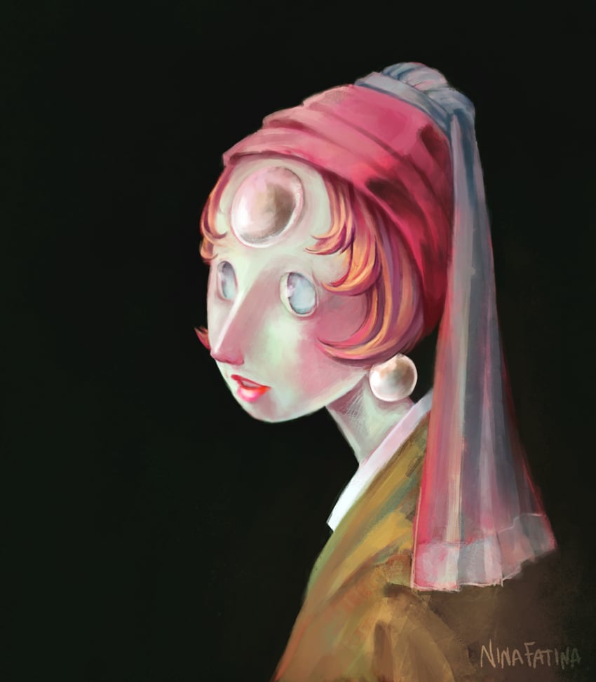 pearl (steven universe and 1 more) drawn by danisaurio
