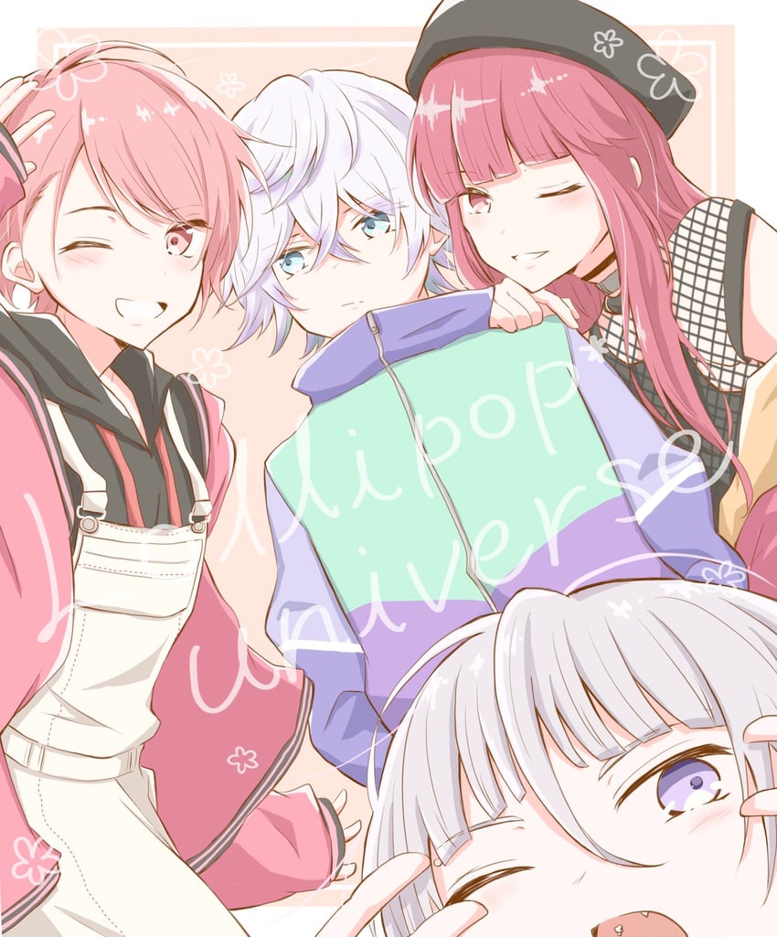 yatonokami nayuta, anne faulkner, maruyama reo, and natsume ryu (paradox live) drawn by hari_nyan_nyan