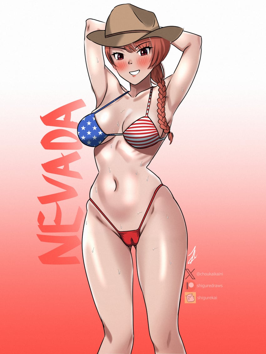 nevada, nevada kai, and nevada kai mod.2 (kantai collection) drawn by shigure_(choukaikaini)