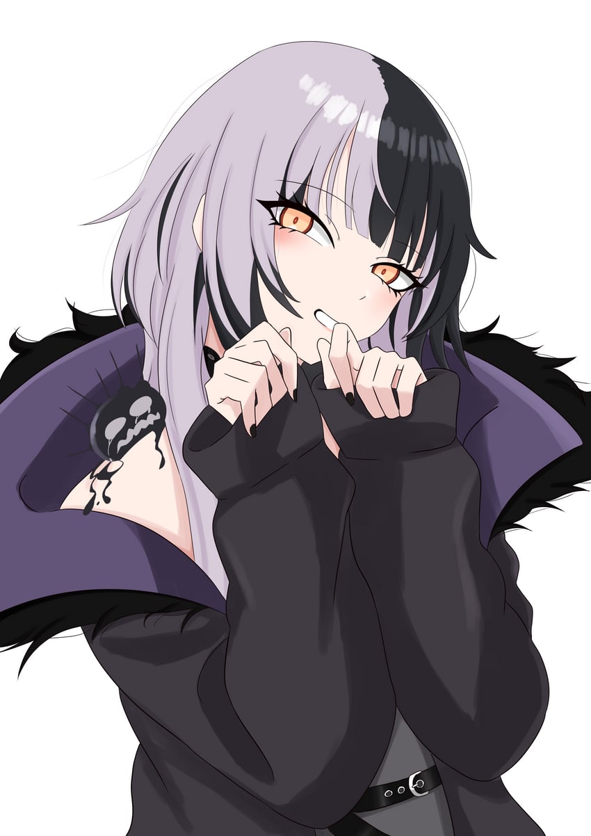 shiori novella and yorick (hololive and 1 more) drawn by kuro_gaki