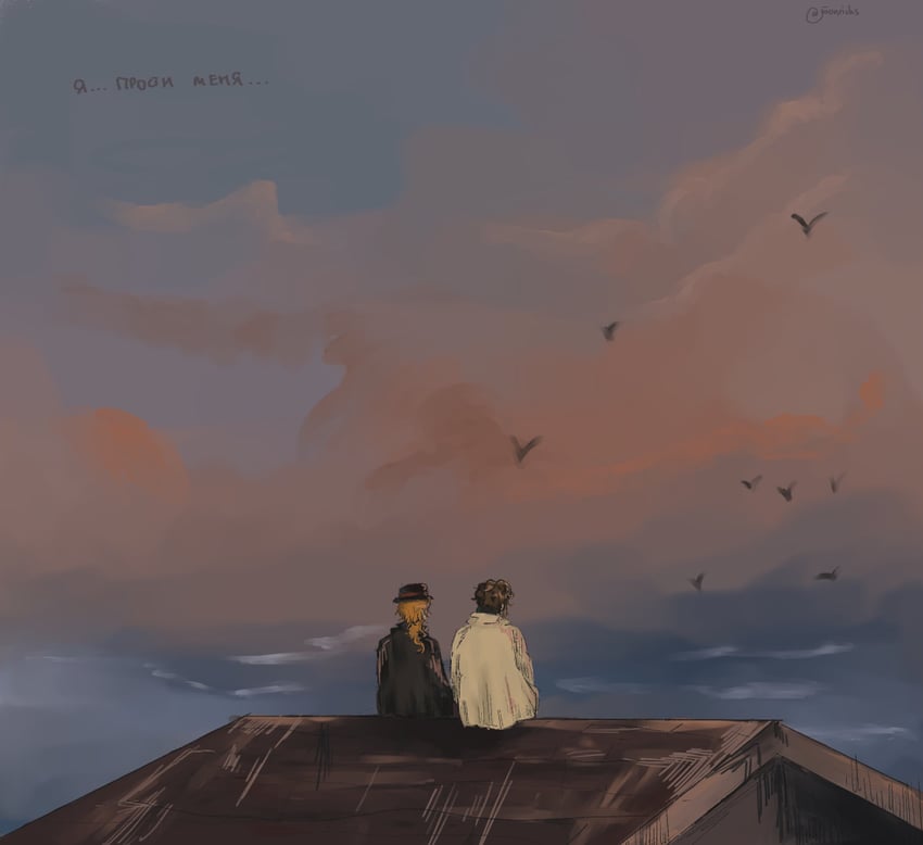 dazai osamu and nakahara chuuya (bungou stray dogs) drawn by monrichs