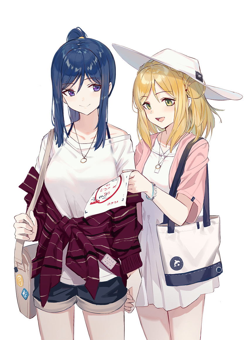 matsuura kanan and ohara mari (love live! and 1 more) drawn by huanxiang_heitu
