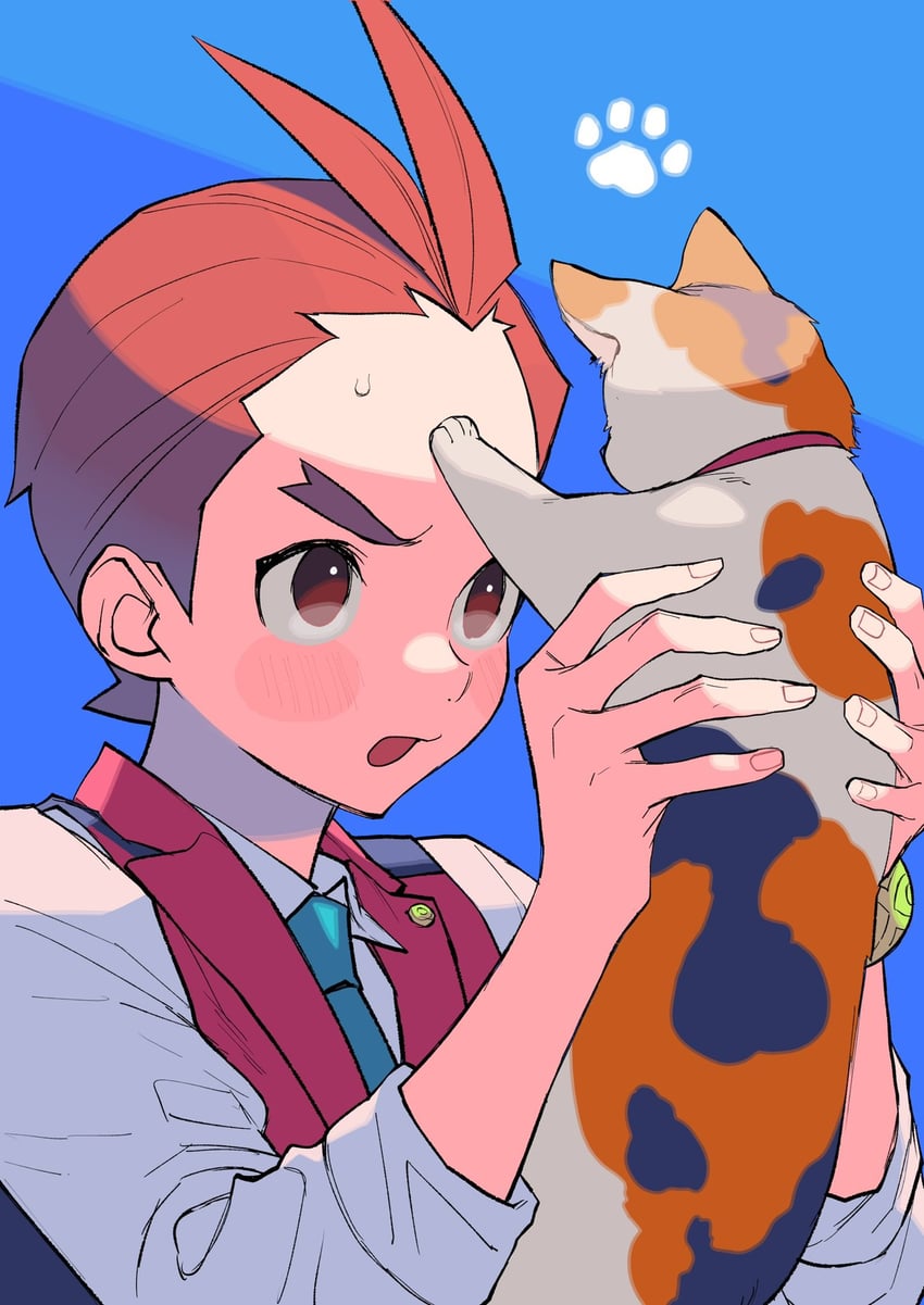 apollo justice and mikeko (ace attorney) drawn by ouse_(otussger)