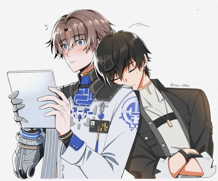 rover, male rover, and xiangli yao (wuthering waves) drawn by chuu_little