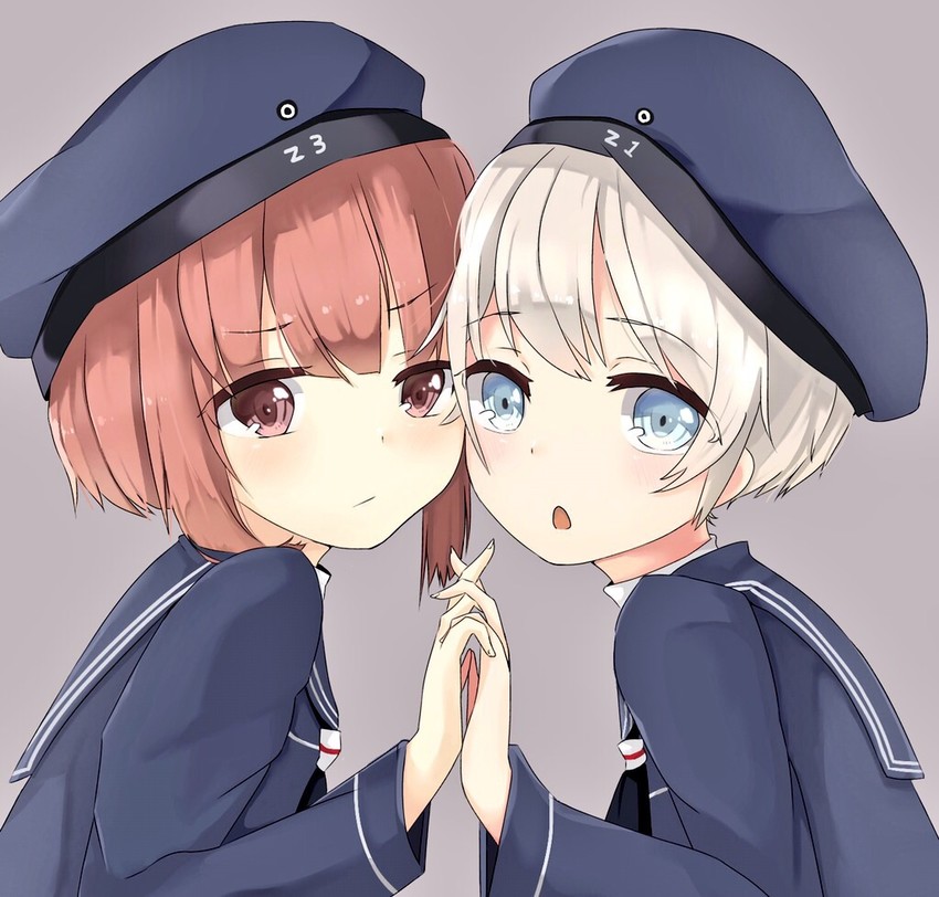 z1 leberecht maass and z3 max schultz (kantai collection) drawn by maa_(roninnn)