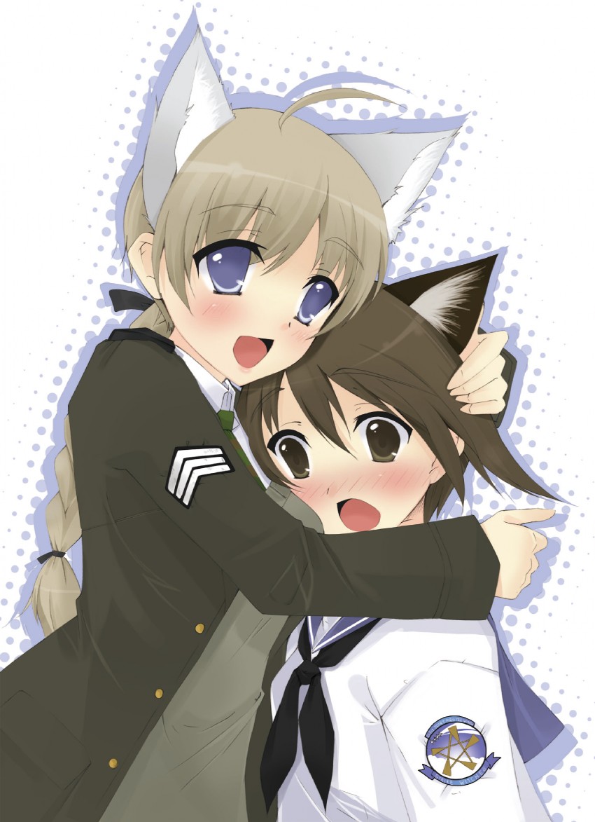 miyafuji yoshika and lynette bishop (world witches series and 1 more) drawn by haru_(matatabi_sanjou)
