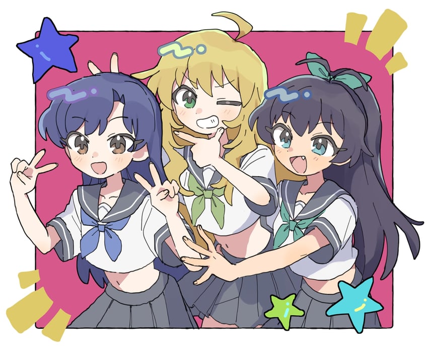 hoshii miki, kisaragi chihaya, and ganaha hibiki (idolmaster and 2 more) drawn by pnt_0202