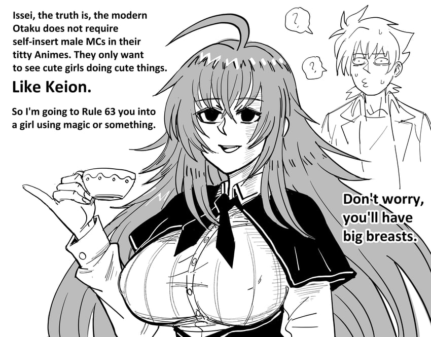 rias gremory and hyoudou issei (high school dxd) drawn by bb_(baalbuddy)