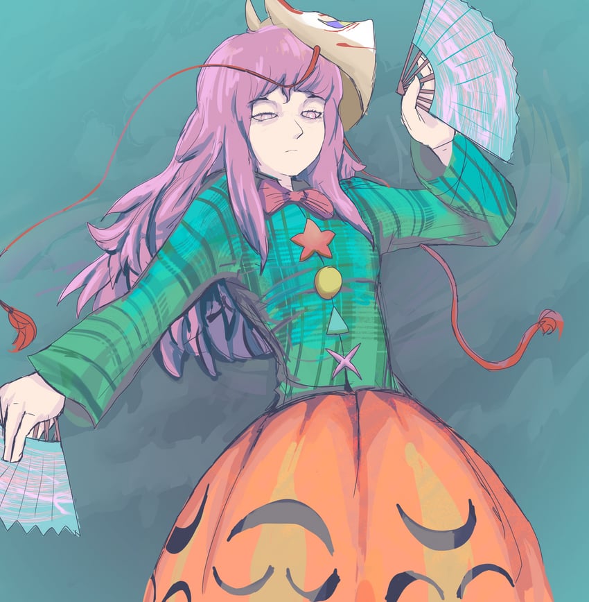 hata no kokoro (touhou) drawn by ottagon2