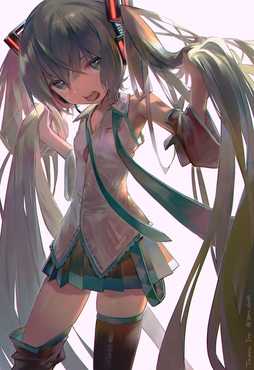hatsune miku (vocaloid) drawn by ito_taera