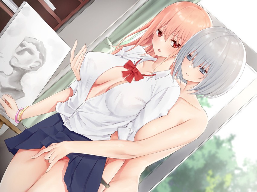 tsukishima yomi and izakura (original) drawn by piripun